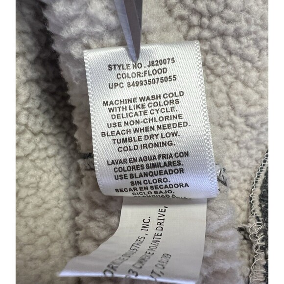 Jeremiah and Sons Men’s S Small Flood Blue Sherpa Lined 3 Snap Close Pullover - Picture 8 of 11